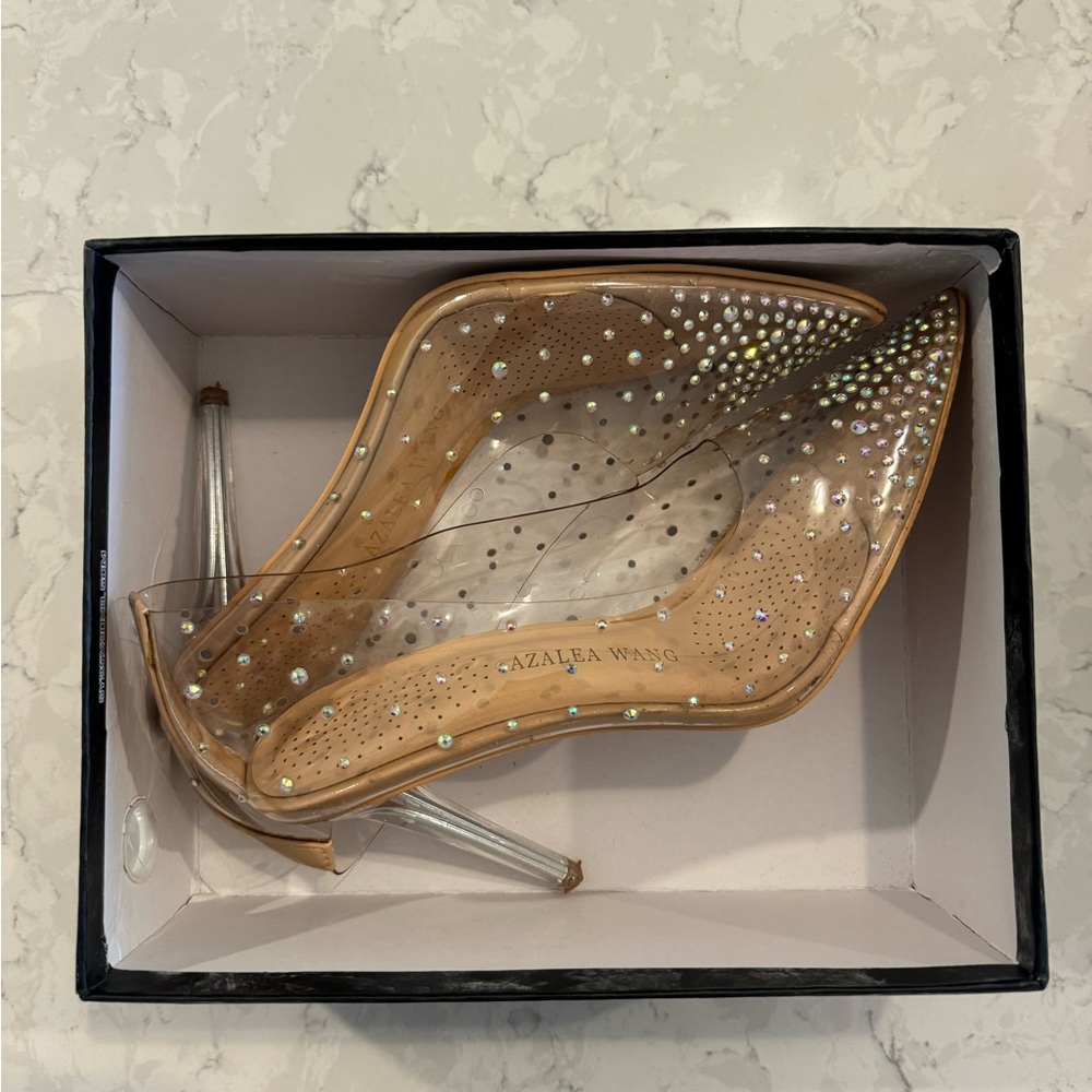 azalea wang rhinestone heels
